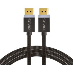 Savio DisplayPort cable 2 m Black CL-166 Negro | SAVKABELCL-166 | 5901986047476 | Hay 39 unidades en almacén