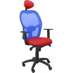 SILLA JORQUERA MALLA AZUL ASIENTO BALI ROJO CON CABECERO FIJ | 15SABALI350C | 8436563384264 | Hay 21 unidades en almacén