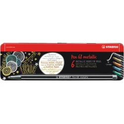 STABILO Pen 68 Metallic rotulador Medio Metálico, Multicolor 6 pieza(s) STABILO Pen 68 Metallic rotulador Medio Metálico, Multicolo | 6806/8-31 | 4006381530347 | Hay 2 unidades en almacén