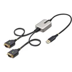 StarTech.com 2P1FFC-USB-SERIAL cambiador de género para cable USB-A 2 x DB-9 RS-232 Negro, Gris StarTech.com 2P1FFC-USB-SERIAL cambiador de género para cab | 0065030898393 | Hay 5 unidades en almacén
