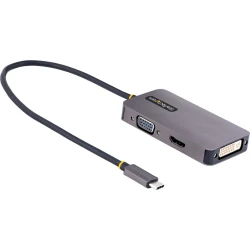 StarTech.com Adaptador de VÍdeo USB C, Adaptador USB Tipo C a HDMI VGA DVI hasta 4K 60Hz, Adaptador de Pantalla Multipuertos, Compatible con Thunderb StarTech.com Adaptador de VÍdeo USB C, Adaptador USB Tipo | 118-USBC-HDMI-VGADVI | 0065030895583 | Hay 3 unidades en almacén