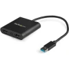 StarTech.com Adaptador Gráfico Externo USB 3.0 a 2 Puertos HDMI 4K - Adaptador de VÍ­deo Externo 4K para 2 Monitores negro | (1)