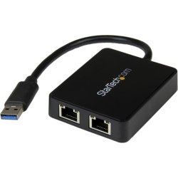 StarTech.com Adaptador Tarjeta de Red NIC Externa USB 3.0 2 Puertos Gigabit Ethe | USB32000SPT | 0065030851428 [1 de 2]