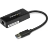 StarTech.com Adaptador Tarjeta de Red NIC Externa USB 3.0 de 1 Puerto Gigabit Ethernet RJ45 y Puerto USB - Negro | (1)