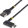 StarTech.com Cable 15cm USB A a USB C Acodado - en Íngulo Recto - Cable USB-C de Carga Rápida - de Alta Resistencia - USB 2.0 A a USB Tipo-C - Fibra | (1)