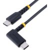 StarTech.com Cable 1m USB C Acodado - en Íngulo Recto - PD 60W - 3A - Cable USB-C de Carga Rápida - de Alta Resistencia - USB 2.0 Tipo C - Fibra de | (1)