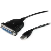 StarTech.com Cable Adaptador de Impresora Paralelo DB25 a USB A - 1.9m Negro | (1)