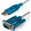 StarTech.com Cable adaptador usb 2.0 a puerto serie serial RS232 DB9 pc mac linux 0.9m azul transparente ICUSB232SM3 | (1)