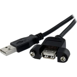 StarTech.com Cable Alargador de 30cm USB 2.0 para Montar Emp | USBPNLAFAM1 | 0065030835404 | Hay 18 unidades en almacén