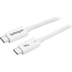 StarTech.com Cable de 0.5m Thunderbolt 3 Cable Compatible con USB-C y DisplayPor | TBLT34MM50CW | 0065030871297 [1 de 7]