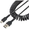 StarTech.com Cable de 1m de Carga USB A a USB C, Cable USB Tipo C Rizado de Carga Rápida y Servicio Pesado, Cable USB 2.0 A a USBC, de Fibra de Arami | (1)