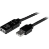 StarTech.com Cable de Extensión Alargador de 20m USB 2.0 Alta Velocidad Activo Amplificado - Macho a Hembra - Negro | (1)