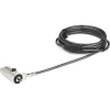 StarTech.com Cable de seguridad para portatil con Candado de Combinacion de 4 digitos para ranura de seguridad de tipo wedge negro plata LTLOCKNBL | (1)