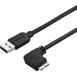 StarTech.com Cable delgado de 1m Micro USB 3.0 acodado a la  | USB3AU1MRS | 0065030861281 | Hay 6 unidades en almacén