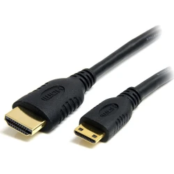 StarTech.com Cable HDMI de alta velocidad con Ethernet 50cm - HDMI a Mini HDMI - Macho a Macho - Negro StarTech.com Cable HDMI de alta velocidad con Ethernet 50cm | HDACMM50CM | 0065030847636 | Hay 8 unidades en almacén