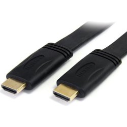 StarTech.com Cable HDMI de alta velocidad con Ethernet Plano - Macho a Macho - Ultra HD 4k x 2k - 5m Negro StarTech.com Cable HDMI de alta velocidad con Ethernet Plano | HDMM5MFL | 0065030844918 | Hay 60 unidades en almacén