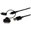 StarTech.com Cable Lightning, Dock de 30 pines o Micro USB a USB - 1m Color Negro | (1)