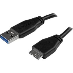 StarTech.com Cable USB 3.1 delgado de 2m Usb A a Micro Usb b macho a macho negro | USB3AUB2MS | 0065030856348 [1 de 2]