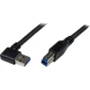 StarTech.com Cable usb 3.2 super speed micro usb-b macho a usb-a macho acodado en angulo a la derecha 1m negro USB3SAB1MRA | (1)