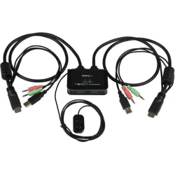 StarTech.com Conmutador Switch KVM 2 puertos HDMI USB Audio con Cables Integrado | SV211HDUA | 0065030851060 [1 de 6]