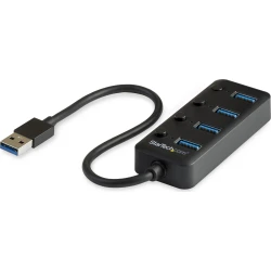 StarTech.com Hub USB 3.0 de 4 Puertos - Ladrón USB de 4 Puertos USB-A con Interruptores Individuales de Encendido/Apagado Negro StarTech.com Hub USB 3.0 de 4 Puertos - Ladrón USB de 4 Pue | HB30A4AIB | 0065030874243 | Hay 43 unidades en almacén