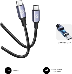 SUBBLIM CABLE PLUS 100W C-C 1m BLACK SUBBLIM CABLE PLUS 100W C-C 1m BLACK | SUBCAB-C10001 | 8436586743574 | Hay 5 unidades en almacén