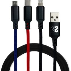 SUBBLIM Cable Premium 3 in 1 USB A - (Micro USB+Type C+Light | SUB-CAB-3IN101 | 8436586740665 | Hay 25 unidades en almacén
