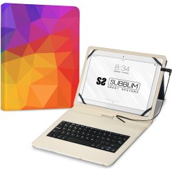 Subblim Funda + Teclado Tablet Keytab Usb Triangulos Multicolor M | SUBKT1-USB053 | 8436586742492