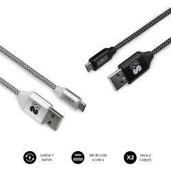 SUBBLIM PACK 2 Cables MICRO USB A/USB A (2.4) 1 m Negro, Gris, Blanco SUBBLIM PACK 2 Cables MICRO USB A/USB A (2.4) 1 m Negro, Gri | SUB-CAB-1MU001 | 8436586740627 | Hay 30 unidades en almacén