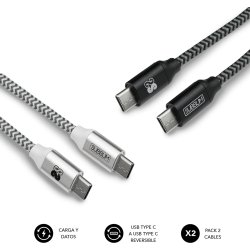 SUBBLIM PACK 2 CABLES USB TIPO USB-C A USB-C 1 M BLACK/SILVER SUBBLIM PACK 2 CABLES USB TIPO USB-C A USB-C 1 M BLACK/SILVE | SUB-CAB-4CC001 | 8436586740672 | Hay 5 unidades en almacén