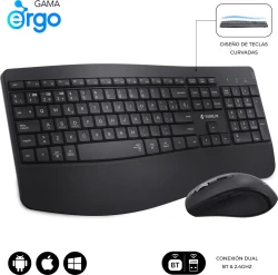 SUBBLIM Teclado con ratón COMBO DUAL OFFICE PROWAVE BLACK SUBBLIM Teclado con ratón COMBO DUAL OFFICE PROWAVE BLACK | SUBKBC-DCOPW2 | 8436586743444 | Hay 11 unidades en almacén