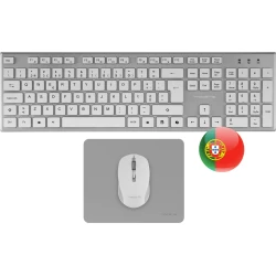 Tacens 6ZENITHWPT teclado Ratón incluido Hogar / Oficina RF inalámbrico QWERTY Portugués Plata, Blanco Tacens 6ZENITHWPT teclado Ratón incluido Hogar / Oficina RF | 8435693112150 | Hay 9 unidades en almacén