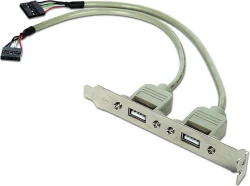 TARJETA CABEZAL BRACKET GEMBIRD USB 2.0 PANEL POSTERIOR 2X U | CCUSBRECEPTACLE | 8716309011174 | Hay 48 unidades en almacén