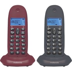 TELEFONO MOTOROLA C1002 DECT DUO GRIS - ROJO E07000D48B2AESS | E07000D48B2AESSC | 5055374703229 | Hay 4 unidades en almacén