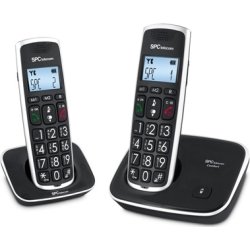 TELEFONO SPC DECT COMFORT KAISER DUO NEGRO 7609N | 8436542850247 | Hay 1 unidades en almacén