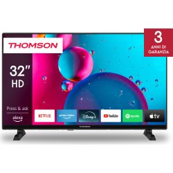 Thomson 32HF2S34 Televisor 81,3 cm (32``) HD Smart TV Wifi Negro Thomson 32HF2S34 Televisor 81,3 cm (32``) HD Smart TV Wifi N | 9120106662962 | Hay 50 unidades en almacén