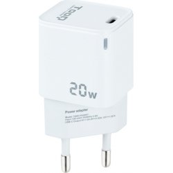 TooQ Cargador de Pared USB-C PD20W, Blanco | TQWC-PD20WT | 8433281012530 | Hay 1 unidades en almacén