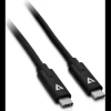 V7 Cable USB con conector USB-C Macho/Macho 2 m 6.6ft Negro | (1)