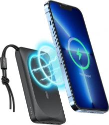 VEGER MagOn W1151-B 10000mAh powerbank Magnetic Wireless PD2 | VG-W1151-B | 6970453555812 | Hay 4 unidades en almacén