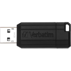 Verbatim PinStripe Memoria USB 2.0 64GB Negro 49065 | 0023942490654 | Hay 21 unidades en almacén