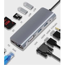 ZEROMAX Dock USB-C 10 en 1 ZM-BYL2120 Type-C 2 x HDMI 4K, LAN Gigabit ZEROMAX Dock USB-C 10 en 1 ZM-BYL2120 Type-C 2 x HDMI 4K, LA | 0798190170466 | Hay 17 unidades en almacén