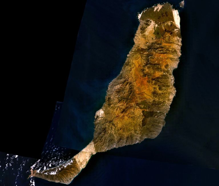 Foto satelite isla Fuerteventura
