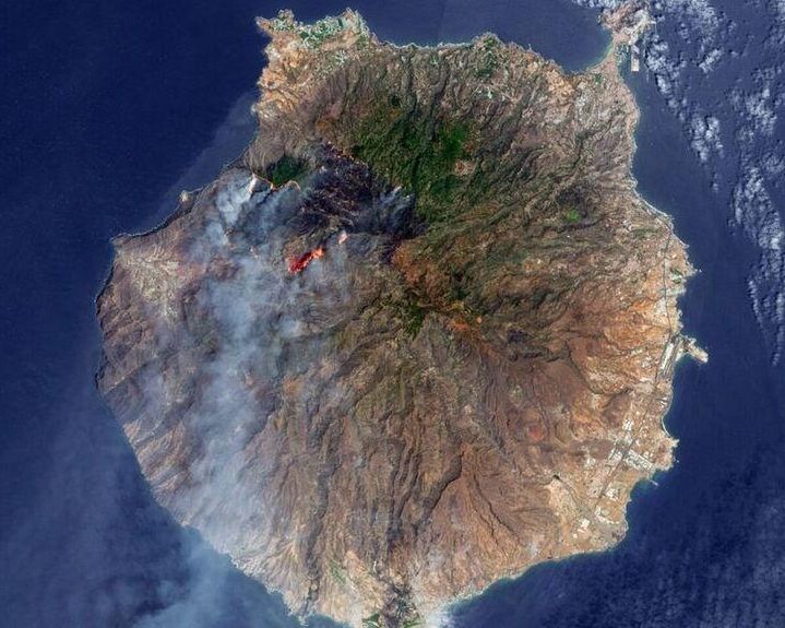 Foto satelite isla Gran Canaria