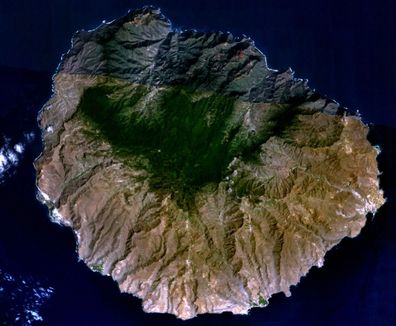 Foto satelite isla La Gomera