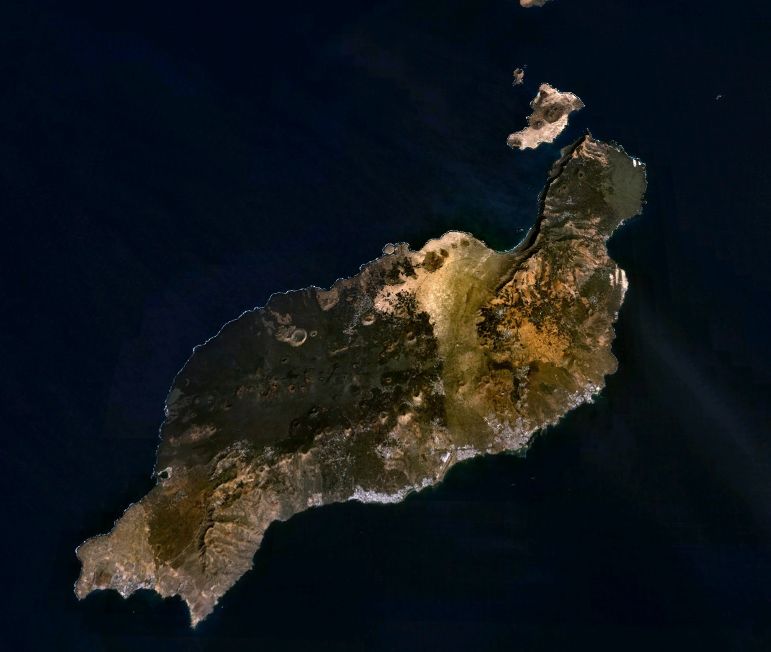 Foto satelite isla Lanzarote