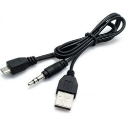 Cable Usb - Jack 3.5mm - Micro Usb 50cm Cromad