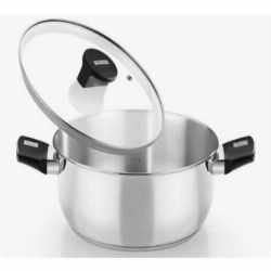 CACEROLA ACERO INOX CON TAPA VIDRIO 20CM ELITE MONIX más grande CACEROLA ACERO INOX CON TAPA VIDRIO 20CM ELITE MONIX | M240320 | 8435092434426