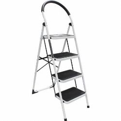 ESCALERA DOMESTICA EN ACERO Y GOMA 4P. MADER más grande ESCALERA DOMESTICA EN ACERO Y GOMA 4P. MADER | 10068 | 5602225100685