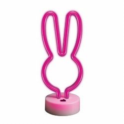 Lampara Sobremesa Decorativa Neon Led Rabbit Rosa | 5900495060228 | 18,80 euros