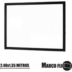 Pantalla Proyeccion Marco Fijo Aluminio 2.40 X 1.35mtr Cromad | 8436049018522